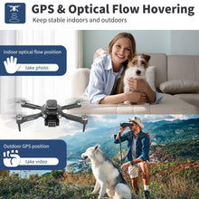 Load image into Gallery viewer, GPS Drone with 4K Camera for Adults, FPV Drones for Kids, Foldable RC Quadcopter with Brushless Motor, 2 Batteries 40 Mins Long Flight
