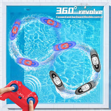 Load image into Gallery viewer, Spider-Shaped Remote Control Boat for Pool, RC Boats 2-Pack Summer Toys with Water Spray for Kids, LED Lights (Blue &amp; Red)
