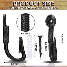 Load image into Gallery viewer, Duraaamo 6 Pcs Realistic Fish Hooks Cast Iron Wall Hook Rustic Wall Hanger
