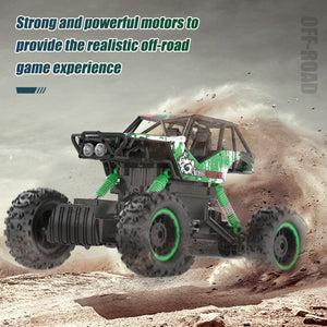 E 1:12 Scale Large Remote Control Car Monster Trucks for Boys with Head Lights 4WD Off All Terrain RC Car