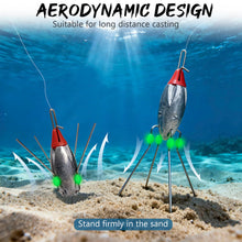 Load image into Gallery viewer, THKFISH 5 Pcs Sputnik Sinkers Surf Fishing Weight, Heavy-Duty Long Tail Lead Weights Saltwater Surf Casting Sinkers, Catfishing, and Beach Adventures in Ocean Sea Sand (8oz-5pcs)

