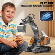 Load image into Gallery viewer, Remote Control Excavator, Construction RC Digger for Kids Boys Age 4-14 + Year Old Birthday, Rechargeable Excavator with Metal Shovel
