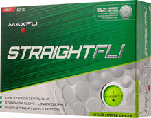 Load image into Gallery viewer, Maxfli StraightFli Matte Green Golf Balls
