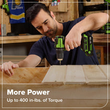 Load image into Gallery viewer, GREENWORKS 24V (5-TOOL) Combo (Drill + Impact Driver + Circular Saw + Multi-Tool + Flashlight), 4.0Ah + 2.0Ah (24,000mAh Power Bank) Batteries, (2) Cables, 65W Rapid Charger
