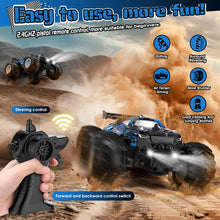 Load image into Gallery viewer, Remote Control Car, All-Terrain Remote Control Truck for Boys, Rechargeable Rc Truck with LED, 1:20, 10KM/H, 2 Motors, 2.4GHZ

