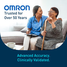 Load image into Gallery viewer, OMRON Silver Blood Pressure Monitor for Home Use &amp; Upper Arm Blood Pressure Cuff - White

