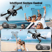 Load image into Gallery viewer, ASFSFQ Drone with Camera 1080P HD, Mini Drone for Beginners Kids Adults, Foldable RC Quadcopter with Stable Hover, Trajectory Flight, One Key Take Off/Land, 2 Batteries, Toys for Boys and Girls (Black)
