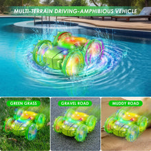 Load image into Gallery viewer, Amphibious RC Car with Lights for Kids 6-12 Year Old,2.4 GHz Remote Control Boat RC Monster Truck 4WD Vehicle
