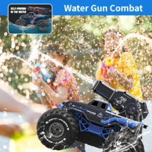 Load image into Gallery viewer, 1:16 4WD Remote Control Monster Truck All Terrain Amphibious RC Car Boat with Water Spray Gun Two Batteries Waterproof
