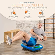 Load image into Gallery viewer, Lifepro Rumblex 4D Curved Vibration Plate Exercise Machine — Triple Motor, 7 Modes &amp; 60 Speeds Vibrating Platform Machine — Full Body Vibration Plate for Lymphatic Drainage &amp; at Home Workout
