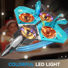 Load image into Gallery viewer, Remote Control Airplanes RC Planes for Kids Adults 4-7 8-16, RC Airplane Fighter Jet with Light, 360° Flip Fighter Jet Toy
