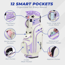Load image into Gallery viewer, 14 Way Golf Stand Bag with 12 Pockets n Full-Length Dividers
