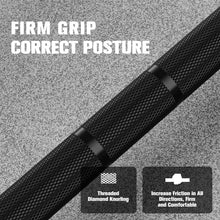 Load image into Gallery viewer, RitFit Elite 6.6ft Olympic Barbell, Robust 33lb Barbell for Weightlifting and Powerlifting, Superior Olympic Bar with Exceptional 900lbs Load Capacity, Weight Bar for 2” Standard Plates Black
