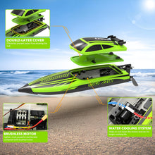 Load image into Gallery viewer, Brushless RC Boats for Adults, 30+MPH Fast Remote Control Boat with 2 Rechargeable Batteries for Lakes, 30+ Mins
