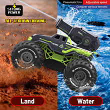 Load image into Gallery viewer, 1:16 Remote Control Monster Truck All Terrain 4WD Amphibious RC Car &amp; Boat with Water Spray Gun Waterproof Durable Toy
