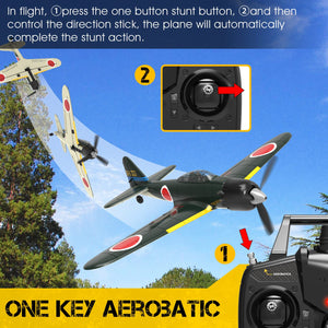 Romote Control Airplane Zero Fighter, 4 Channel RTF RC Plane with 6-Axis Gyro, WW2 Warbird