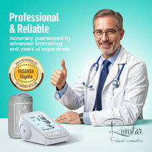 Load image into Gallery viewer, RunStar Upper Arm Blood Pressure Monitor with Wide Range Cuff (8.6'' - 16.5''), Grey
