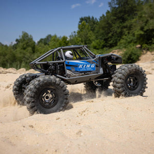 RC Truck UTB18 Capra 4WS 1/18th 4x4 RTR (Comes with Everything Needed to Run), Blue, AXI-1750T1