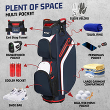 Load image into Gallery viewer, Beutyal 15-Way Golf Cart Bag, Lightweight Golf Club Bag for Men with Cooler
