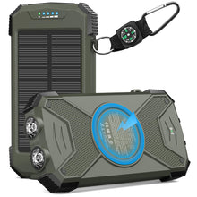 Load image into Gallery viewer, BLAVOR Solar Power Bank 10,000mAh Portable Wireless Charger for Cell Phones
