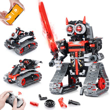 Load image into Gallery viewer, Robot Building Remote Control Gift STEM Building Kit for Boys 8-12 - 3 in 1 Educational Toys, Tracked Racer Car Tank Robotics
