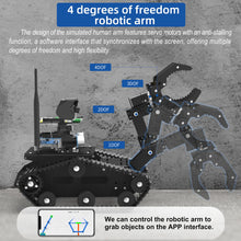 Load image into Gallery viewer, Smart Robot Car Kit with Robotic Arm HD Camera for Mega 2560, Utility Intelligent Tank Chassis Robotics Vehicle

