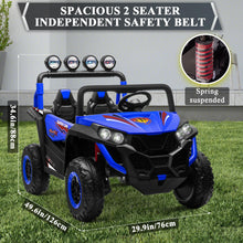 Load image into Gallery viewer, 2 Seater Ride on Car Truck,24V Electric Vehicle Car for Kids 3-8 Years,200W Motors,4 Shock Absorbers, Music Play (Blue)
