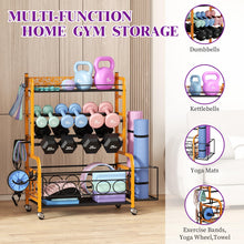 Load image into Gallery viewer, VOPEAK Weight Rack for Dumbbells,  Weight Storage Rack for Dumbbells with Wheels
