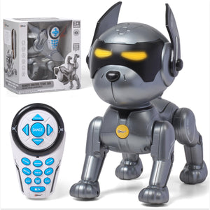 Top Race Robot Dog Toy - Interactive Fun and Educational STEM Remote Control Robot Toy for Kids - Dark Grey