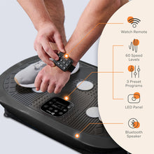 Load image into Gallery viewer, LifePro Rumblex Plus 4D Vibration Plate Exercise Machine-Triple Motor Oscillation, Linear, Pulsation + 3D/4D Motion Vibration Platform,Whole Body Vibration Machine for Weight Loss&amp;Shaping(Black)
