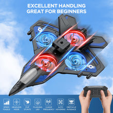 Load image into Gallery viewer, TUEESN RC Plane - 2.4GHz Remote Control Airplane with LED Lights, 360° Stunts &amp; 6-Axis Gyro | Crash-Proof Foam Design | 40 Min Flight | Best Gift for Kids (Beginner Friendly)
