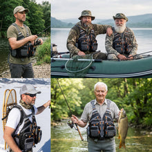 Load image into Gallery viewer, Gonex Fly Fishing Vest for Men Women, Trout, Adjustable Size, 18 Pockets
