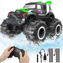 Load image into Gallery viewer, Remote Control Monster Truck - Amphibious Remote Control Car for Kids, All Terrain 4WD Off-Road RC Trucks with 2 Rechargeable Batteries
