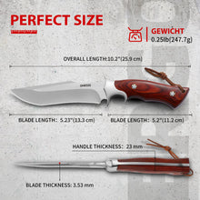 Load image into Gallery viewer, Omesio Hunting Knife Handmade Set EDC Fixed Blade Hunting Knives, Knives for Men, Wood Handle

