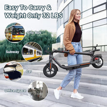 Load image into Gallery viewer, Electric Scooter for Adult, Up to 19 MPH and 20 Miles Long Range E Scooter, 8.5&quot;/10&quot; Solid and Pneumatic Tire, Portable Folding EScooter
