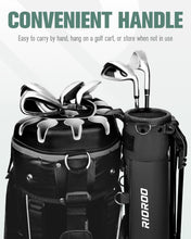Load image into Gallery viewer, RIOROO Golf Stand Bag, Lightweight Par 3 Golf Bag Holds Up to 7 Clubs with Two Way Dividers Cooler Pocket Shoulder Strap and Multiple Storage Pockets for Men and Women
