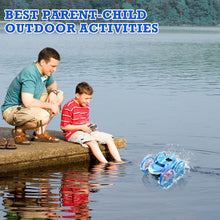 Load image into Gallery viewer, Amphibious Waterproof Remote Control Boat RC Car Monster Truck with Lights 4WD Gesture Hand Controlled, Blue
