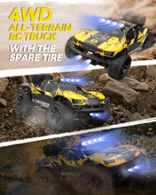 Load image into Gallery viewer, 1:10 Large Remote Control Truck with Lights, Fast Short Course RC Car, 48 km/h 4x4 Off-Road Hobby Grade Toy Monster Crawler
