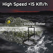 Load image into Gallery viewer, 2.4GHz Remote Control Crocodile Head Boat for Pools and Lakes High Simulation Alligator Head RC Boats Prank Toys

