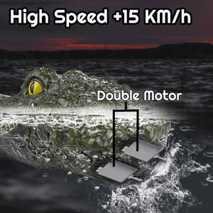 2.4GHz Remote Control Crocodile Head Boat for Pools and Lakes High Simulation Alligator Head RC Boats Prank Toys