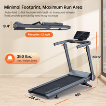 Load image into Gallery viewer, Vitalwalk Foldable Treadmill with Auto Incline
