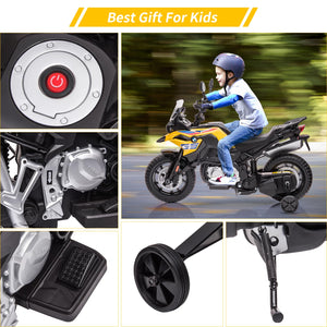 12V 7Ah Electric Ride On Vehicle for Kids, Licensed BMW Motorcycle with 2 Speeds, Kids Motorcycle, LED Lights, Spring Suspension, Music