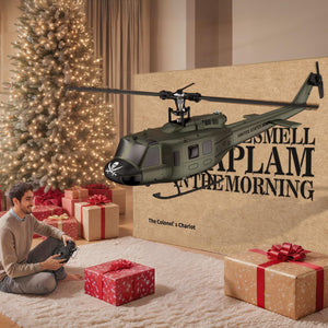 Helicopter - Huey Collectable Remote Control Helicopter with Auto-Hover for Adults, Beginners, 1/27 Scale, 2 Batteries