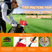 Load image into Gallery viewer, GODCTSUP Golf Flagstick with Hole Cup Set, 3 Feet Portable Putting Green Flags and Poles, 420D Nylon Golf Flags&amp;Fiberglass Flagpole&amp;ABS Hole Cup for Yard Driving Range Backyard, Gifts Idea, 4PCS
