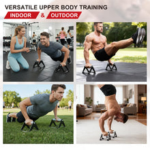 Load image into Gallery viewer, Heavy-Duty Stainless Steel Pushup Stands with Non-Slip Base, 500LB Capacity

