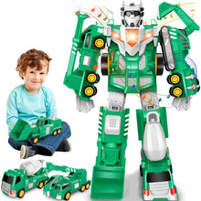 Load image into Gallery viewer, Transform Robot Kids Toys Cars | STEM Building Toddler Toys for Ages 3+ | 5 in 1 Construction Toy
