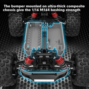 1/16 4X4 RC Offroad Truck - RTR Durable Beginner RC Car, High Speed 38 Km/h, Remote Control Monster Truck