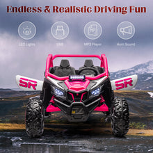 Load image into Gallery viewer, 24V 2 Seater Ride on Car, 2x200W, EVA Tires, 4Wheels/2WD, Power Wheels LED Lights, Remote Control, Bluetooth- Pink
