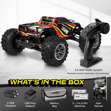 Load image into Gallery viewer, Remote Control Car, Hobby Grade RC Car 1:10 Scale Brushed Motor with Two Batteries, 4x4 Off-Road Waterproof RC Truck, Fast RC Cars

