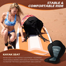 Load image into Gallery viewer, InnoExpo 11' Inflatable Stand Up Paddle Boards with Premium Accessories, Wide Stable SUP Paddle Board Design, Non-Slip Comfort Deck for Youth &amp; Adults (Timber/Kayak Seat)
